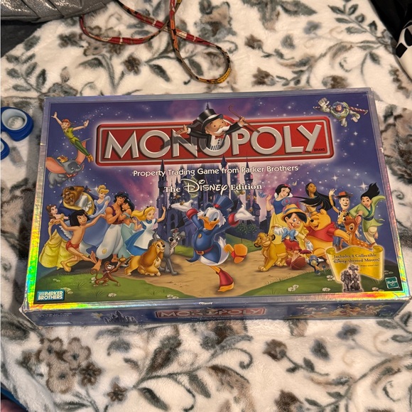 Disney Monopoly Board Game - Purple and Red